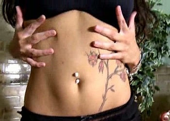 Madison Rose Black Underwear Strip